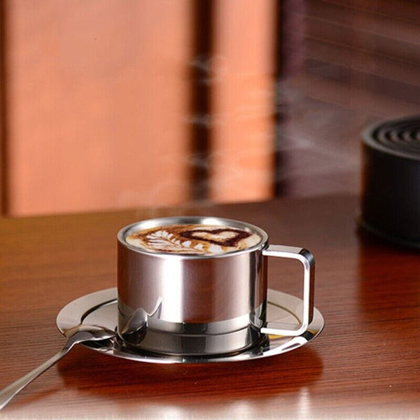 Stainless Steel Coffee Mug Set