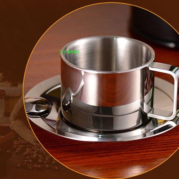 Stainless Steel Coffee Mug Set